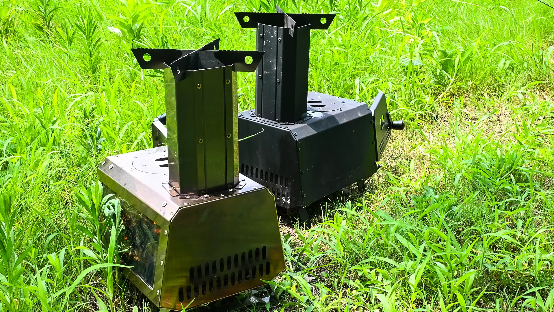 캠핑용 나무 난로