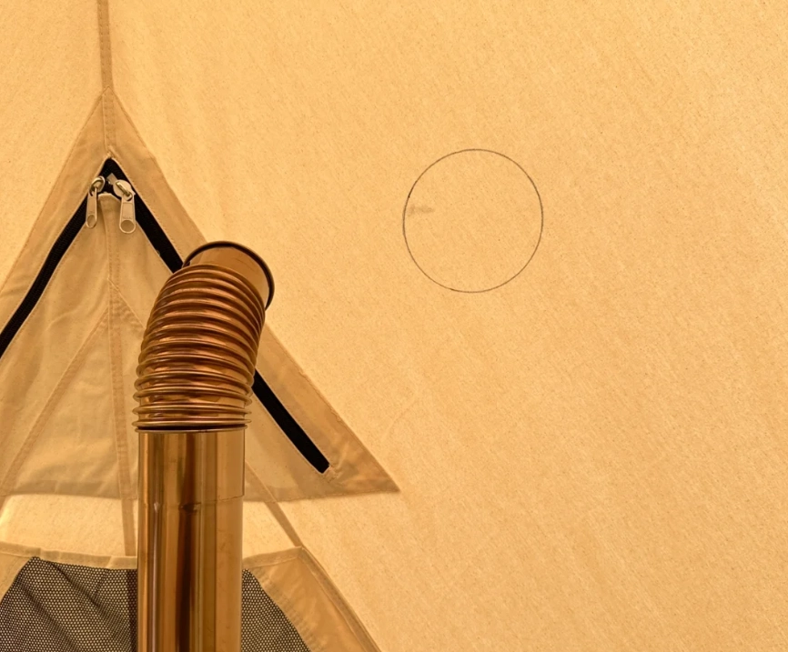 캔버스 텐트 스토브에 연도 파이프를 설치하는 방법