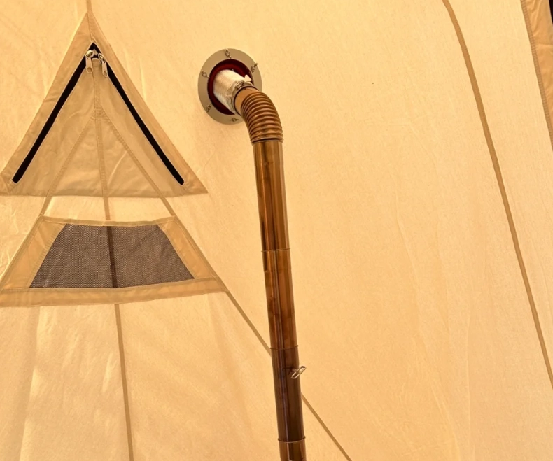 캔버스 텐트 스토브에 연도 파이프를 설치하는 방법