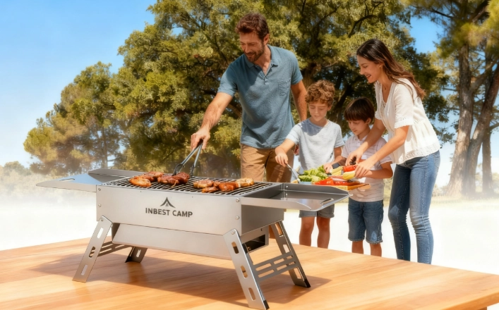 중국 최고의 ODM 캠핑 그릴 제조업체를 선택하는 방법: INBESTCAMP의 인증된 디자인, 특허 보호 및 글로벌 창고
