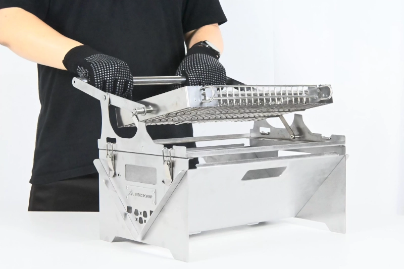 경량 회전식 캠핑 그릴