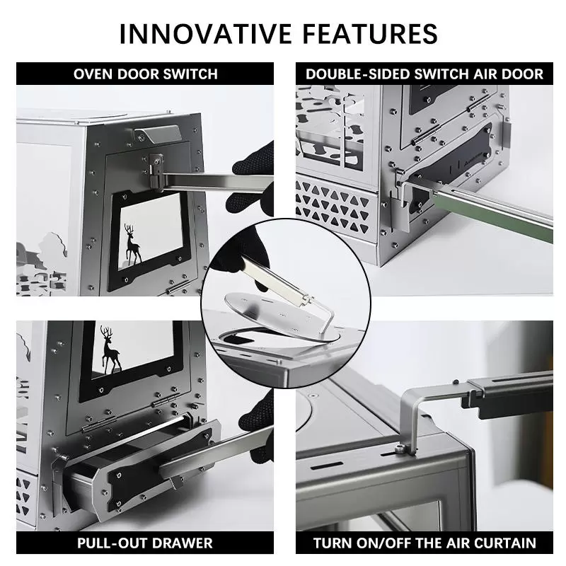 스테인리스 스틸 텐트용 나무 난로
